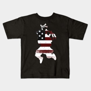 JUMPING BAGPIPER AMERICA Kids T-Shirt